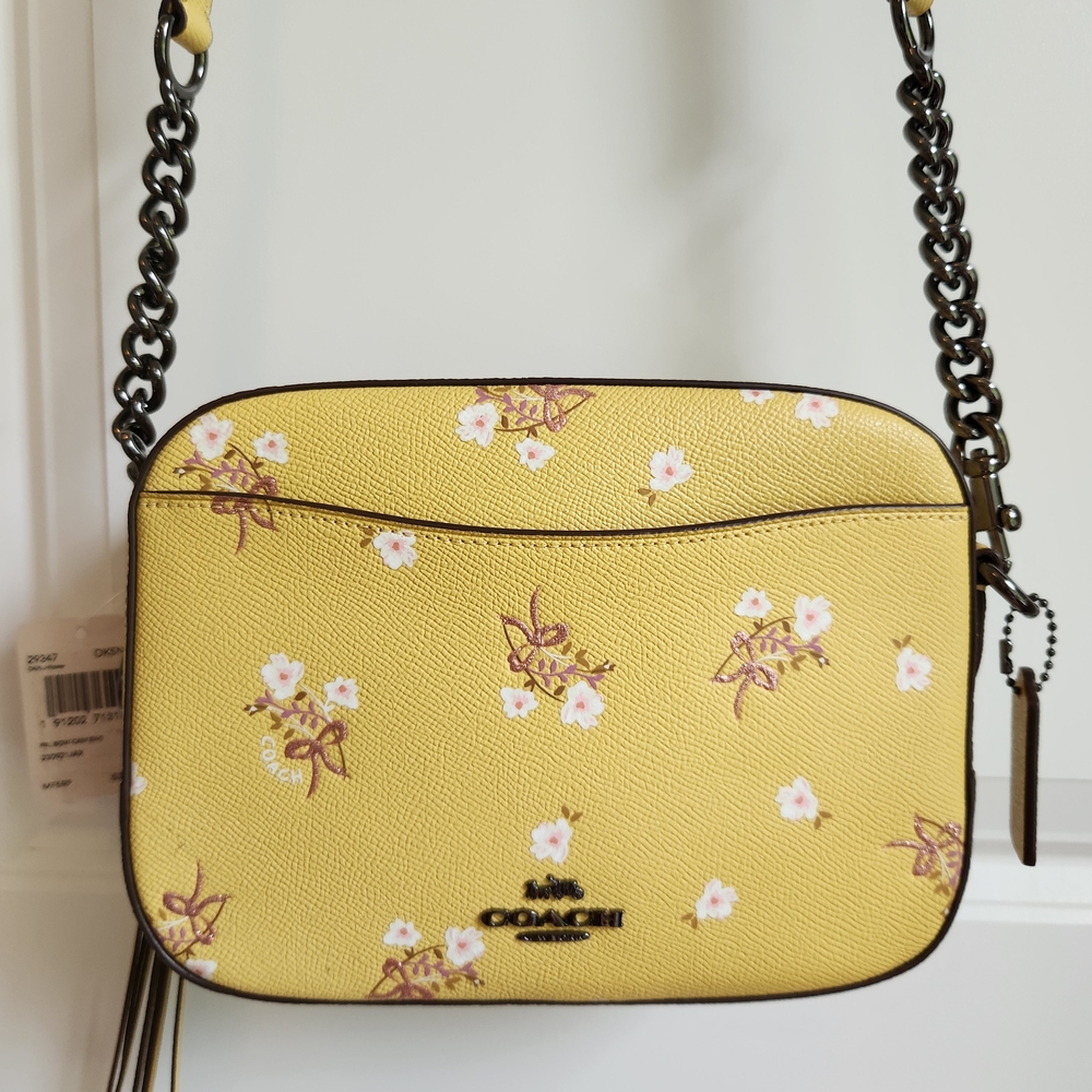 COACH Sunflower Yellow Floral Women's Crossbody Bag #29347